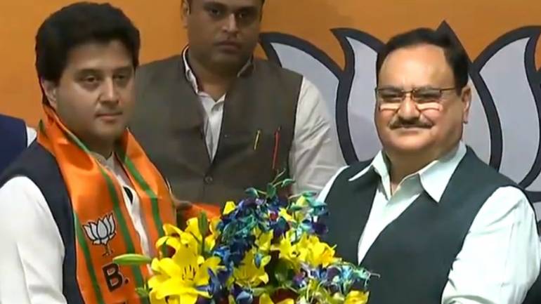 Jyotiraditya Scindia and BJP National President JP Nadda Image @BJPLive 770x433 1